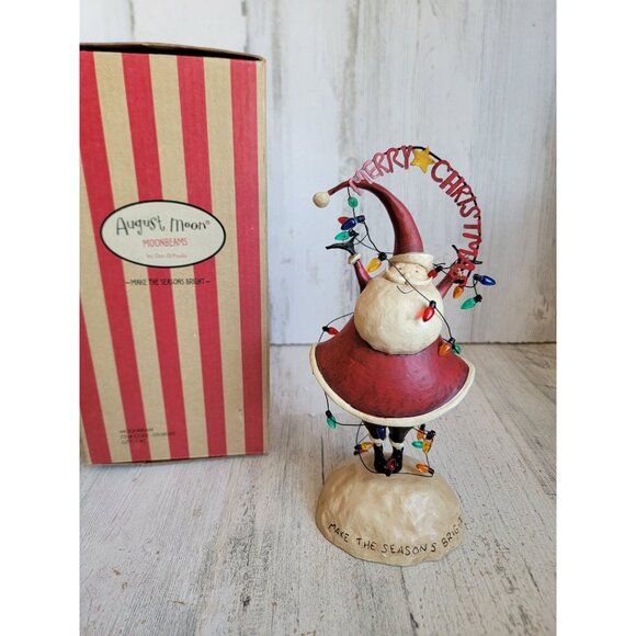 August Moon make the seasons bright Santa RARE moon beam home decor figure - Picture 1 of 8